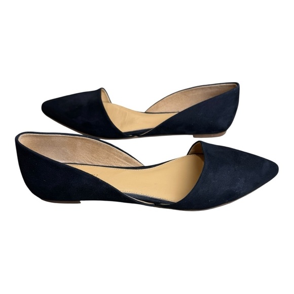 J.Crew Classic Minimalist Black Suede Pointed Toe Flats Size 8.5 - Picture 4 of 12